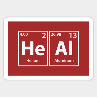 Heal (He-Al) Periodic Elements Spelling Sticker